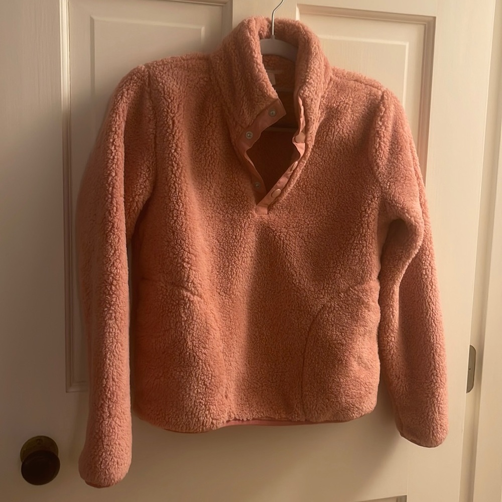 Crew Cuts Girls Sherpa Long Sleeve Fleece Pullover